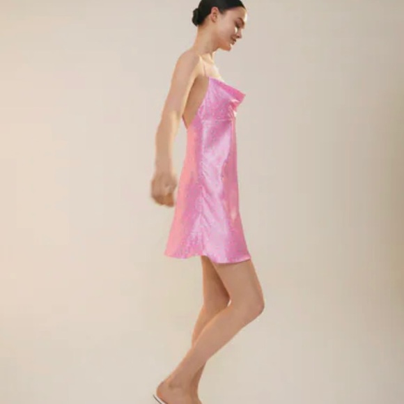 Satin Effect Flora Print Dress - Picture 4 of 5